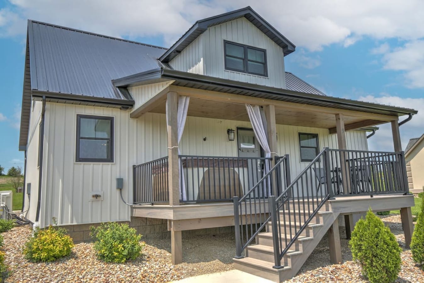 A brand-new modern farmhouse cottage at Premier Cottages in Berlin, Ohio Amish Country